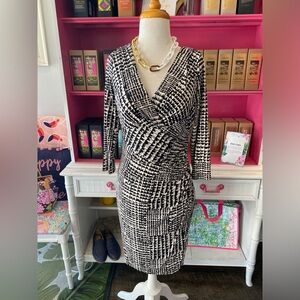 Lauren Ralph Lauren B/W dress size 6 NWT